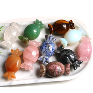 Listo para enviar tallado a mano Natural multicolor piedras preciosas curativas cristal <span class=keywords><strong>caramelo</strong></span> tallado para Navidad decoración de Halloween - Product Image 1