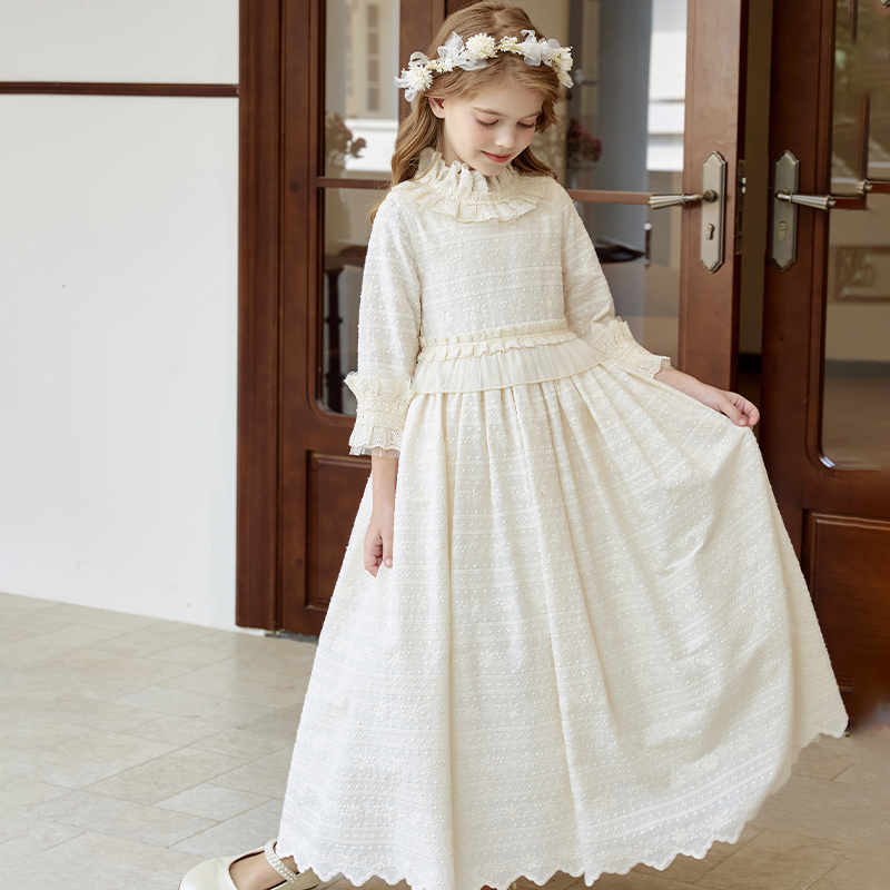 New Kids Clothes First Cotton Communion Party Dress Kids Girl Half Sleeve  White Lace Birthday Dresses for Girls| Alibaba.com