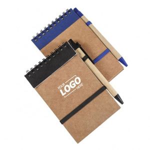 Custom Logo Spiral <b>Notebook</b> <b>Set</b> with Black Ink Pen - Personalized for School, Office, Home & Promotional Gift - Product Image 1