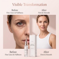 Sérum contour des yeux aux peptides avec micro-pipette 15ml, raffermissant et lissant, soin des yeux, acide hyaluronique, OEM, étiquette privée, logo personnalisé