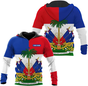 Fitspi Pays Culture Drapeau Caraïbes Mer Haïti Île Pull Hommes Femmes Survêtement Impression 3d Streetwear Harajuku Capuche En Gros - Product Image 2