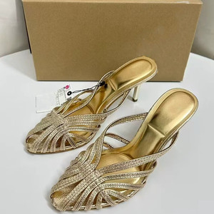 <span class=keywords><strong>Sandali</strong></span> con tacco gladiatore a punta chiusa da donna stile retrò di nicchia con fibbia a un cinturino, scarpe da esterno estive Sexy da donna - Product Image 4