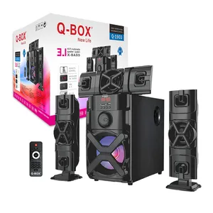 Q-BOX Q-1903 party speaker factory price latest 3.1speakers surround home theater with karaoke function 2023 hot