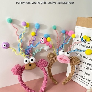 Diadema de Felpa con Diseño de Conejo Dulce y Lindo <span class=keywords><strong>para</strong></span> Mujer, Accesorios de Otoño e Invierno, Antideslizante, Estilo Nuevo, con Lazo - Product Image 4