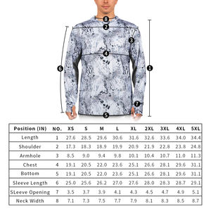 Oem protezione solare personalizzata in poliestere impermeabile 4 vie tessuto elasticizzato manica lunga pesca con cappuccio Upf50 + camicia da pesca con cappuccio - Product Image 6