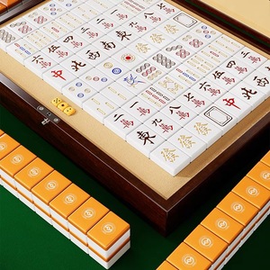 Stile antico DIY lusso <span class=keywords><strong>Mahjong</strong></span> <span class=keywords><strong>Set</strong></span> legno sandalo stile nautico vernice elegante regalo di legno legno artigianale scatola di legno segno da parete - Product Image 4