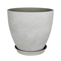 Pot de fleurs grand format, respirant et durable, en résine imitation ciment épaissie, motif oiseau de paradis, style nordique minimaliste, directement de l'usine