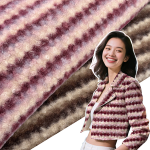 Xương cá Polyester Tweed ấm cúng cho mùa đông phòng chờ Áo khoác & cổ điển Midi Dresses trong kho cung cấp - Product Image 3