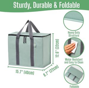 Bolsa Térmica para Almuerzo de Lona de Algodón Resistente Personalizada, Bolsa de Compras Portátil Ecológica OEM, Bolsa Térmica <span class=keywords><strong>Jumbo</strong></span> Aislada para Alimentos - Product Image 4