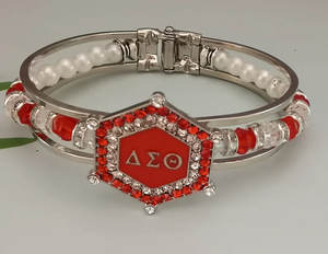 Zeta Alpha Kapp Alpha Delta Sigma Gamma Rho Theta Phi Beta Sororité Hexagone Cristal Perle Strass Perlé <span class=keywords><strong>Bracelet</strong></span> <span class=keywords><strong>Bracelet</strong></span> - Product Image 5