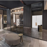 Armoire de chambre autoportante pliable YK au design moderne et luxueux avec portes vitrées, rangement gain de place pour une maison élégante et bien organisée
