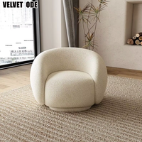 Fauteuil d'appoint moderne de luxe en bouclette pour salon