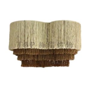 Creative Color Blocked Multi Layered Waterfall Ceiling <b>Light</b> With Geometric Hand Woven Tassels For Living Room Bedroom - Product Image 5