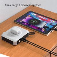 Cargador de Viaje Multifuncional 6 en 1, 15000mAh, PD 65W, Banco de Energía Magnético Inalámbrico, Enchufe de Pared CA, Cable Integrado, Función de Refrigeración