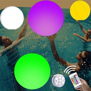 Ballon LED Gonflable Flottant en PVC pour Décoration de Scène de Fête, Boule LED Multicolore pour Piscine, Télécommande Étanche - Product Image 1