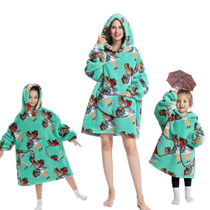 Couverture Sweat à capuche Sweat-shirt thermique Parent-Childtv Blanket Sweat à capuche surdimensionné pour la famille - Product Image 3
