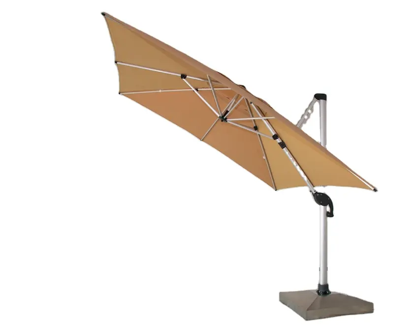 Professional design luxurious patio parasol customized outdoor cantilever parasol Roma umbrella