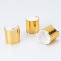 Bouchon disque en aluminium électroplaqué à pression 24/410 28/415 pour flacon de lotion cosmétique 200 ml avec filetage UV