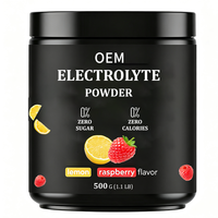 Poudre d'électrolytes saveur citron framboise 500g 1,1lb Sans sucre Sans calories