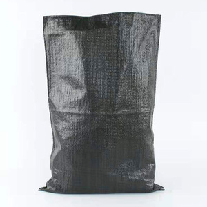 Sacos reciclables Bolsas de PP Fabricante Bolsas de plástico Saco tejido PP negro 50kg 100kg para maíz en grano de arroz - Product Image 2