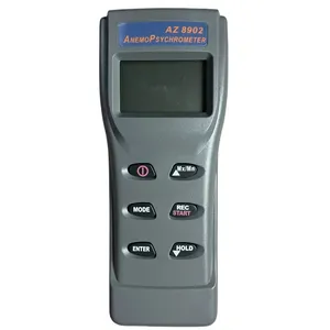 Hava akış ölçer için sıcaklık nem okuma ıslak ampul enstrüman ile AZ8902 dijital anemometre 0.6 ~ 32 m/s rüzgar hızı monitörü - Product Image 6