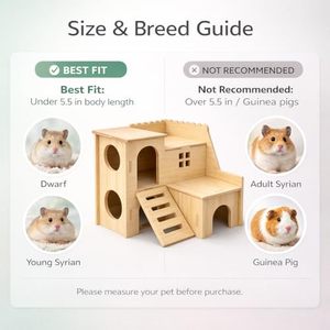 Maisonnette en bois pour hamster, <span class=keywords><strong>labyrinthe</strong></span> amusant avec toboggan, cabane à double étage pour gerbilles nains, <span class=keywords><strong>souris</strong></span>, rats et petits animaux - Product Image 6
