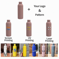 Botol Vakum Stainless Steel Mulut Kecil Kapasitas Besar Botol Air Olahraga Termos Portabel Outdoor Dapat Dikustomisasi