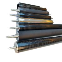 Rouleau en fibre de carbone léger à rigidité élevée, sur mesure OEM, rouleau industriel pour équipement de découpe de batteries au lithium