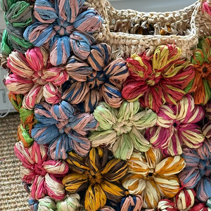 25 New Elegant Women's <strong>Raffia</strong> Handmade Woven <strong>Bag</strong> <strong>Small</strong> Contrast Color Flower Handbag Fashionable Underarm Straw <strong>Bag</strong> for Women - Product Image 5