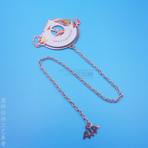 Marcapáginas de Metal Personalizado con Cadena, Imitación Oro Rosa, 55 mm, Colores Variados, Artículo Promocional de Papelería - Product Image 1