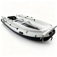 Bateau pneumatique à propulsion à jet 470 cm, capacité 8 personnes, fond blanc renforcé, idéal pour les levés topographiques, fournisseur chinois pour commandes en gros
