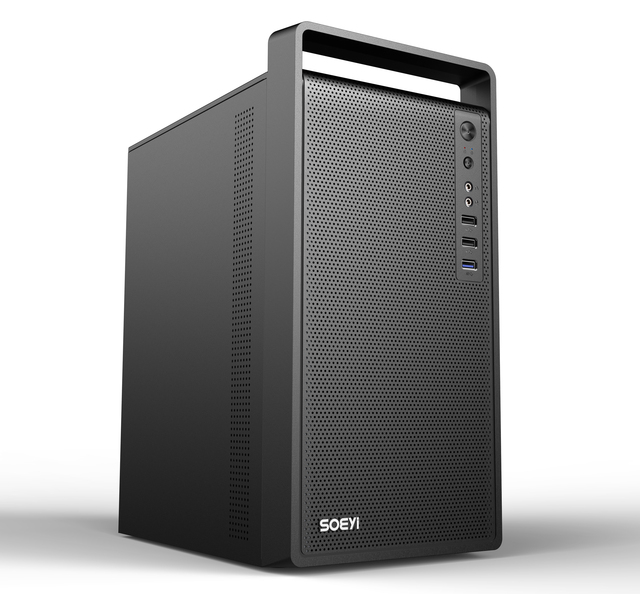 Business Desktop Chassis Computer Case Custom MicroATX Mid Tower Steel PC Case with Side Panel Window Factory Price