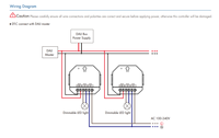 Variateur de lumière DALI AC Triac DT-C (DT4) 150-360W, 100-240VAC, contrôle sans fil, certifié ROHS, mode de connexion RF pour le contrôle de l'éclairage