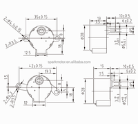 Moteur pas à pas miniature à aimant permanent 28BYJ48, 4 phases, DC 12V, rapport 1/64, certifié RoHS, couple 34,2 MN.m, cadre 28mm, pour CVC