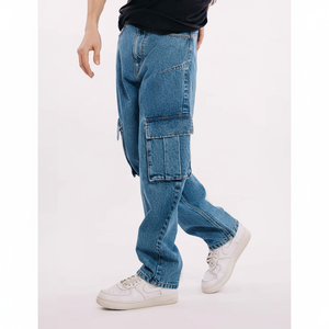Nueva moda de diseño personalizado Slim Jeans para hombres High Men Jeans Pantalones de mezclilla a bajo precio y alta calidad de Pakistán - Product Image 1