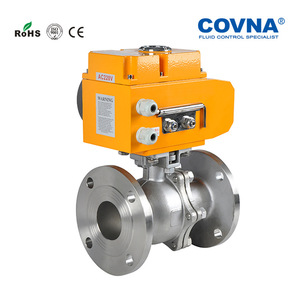 Vanne à boisseau sphérique Kovina DN50 en acier inoxydable à bride avec volant AC220V - Product Image 5