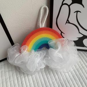 Rainbow Loofah Mesh Bath Flower Luxury Cartoon Loofah Rubbing Bath Towel Bubble Net <b>Shower</b> Flower Wholesale - Product Image 3