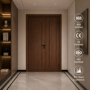 <span class=keywords><strong>Puerta</strong></span> <span class=keywords><strong>Doble</strong></span> de WPC de Alta Gama, Asimétrica, con Revestimiento de PVC, para Dimensiones Personalizadas y Flexibles, con Certificación CE - Product Image 2