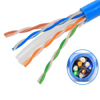 Cable LAN CAT6 de la Mejor Calidad, 1000 pies, UTP 24AWG, Cable de Red Cat6, Revestimiento de PVC Azul, Conductor Sólido, Certificado ISO9001/CE/RoHS
