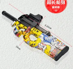 Graffiti P90 jel blaster elektrikli püskürtme tabancası açık CS su jeli topu silah kristal mermi çocuk scrawl oyuncak tabanca