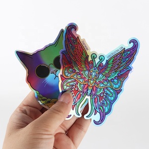 Chất Lượng Cao Tùy Chỉnh In Ấn Thông Tư Màu Nhãn Chết Cắt Dán Thời Tiết Tự Dính Laser Nụ Hôn Cắt Dán - Product Image 3