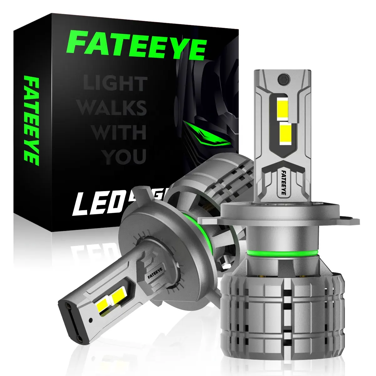 FATEEYE F9 200W 40000lumen hi/lo beam auto led phares 9006 D1s h13 hb4 h7 h11 h4 ampoules pour toyota