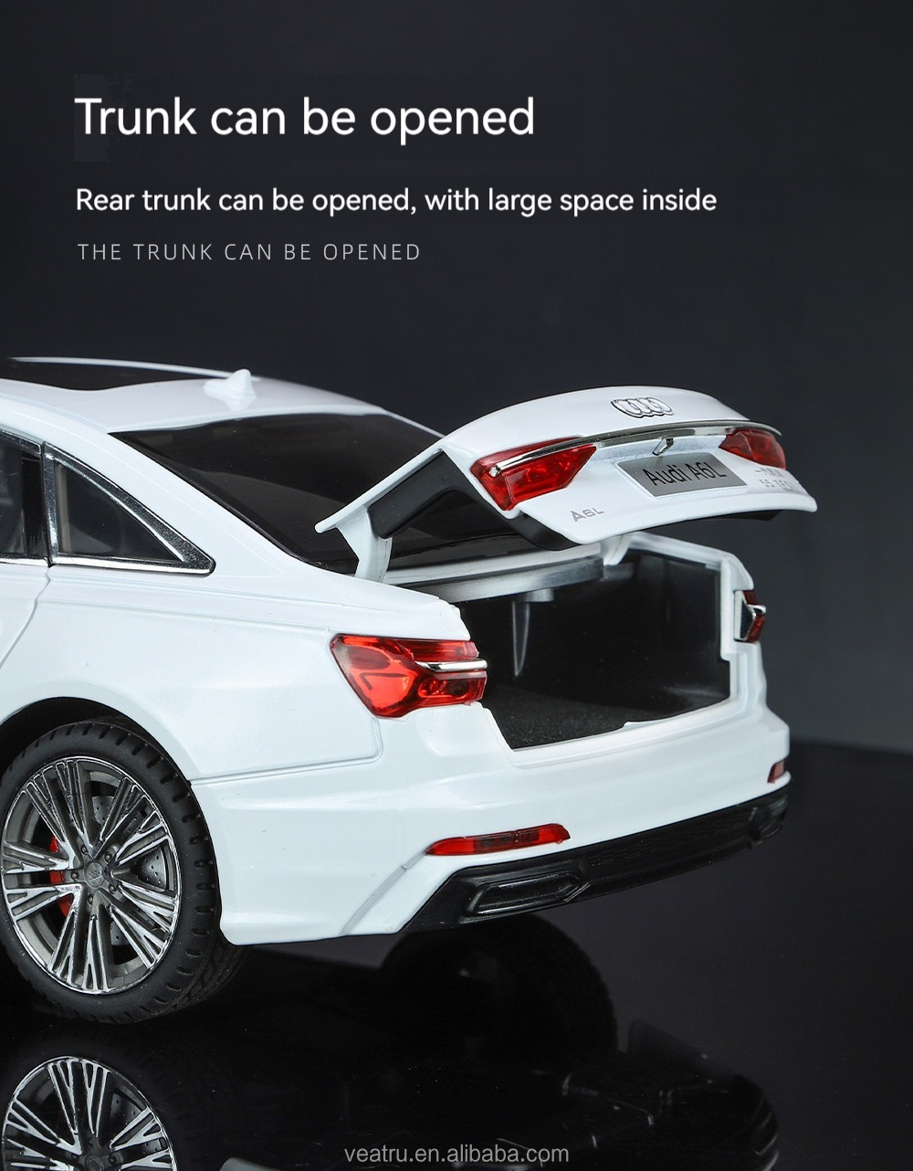 Wholesale Diecast 1:18 Aodi A6L Metal Car Mould Sound and Light