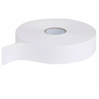 Rouleau d'étiquettes en taffetas de nylon blanc 30 mm * 200 m pour vêtements, ruban en taffetas