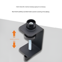 Support de microphone métallique réglable à fixation directe d'usine, clips de fixation, rotation à 360°, support de micro pour diffusion en direct