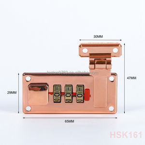 कारखाने की आपूर्ति 65x29 मिमी उच्च गुणवत्ता 6 रंग धातु यात्रा बैग संयोजन लॉक - Product Image 2