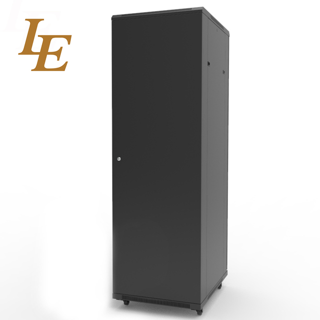 LE Factory Supply 19 Inch 42U Server Rack Floor Standing Network Cabinet with 05J Type Tempered Glass Door Stock High Capacity