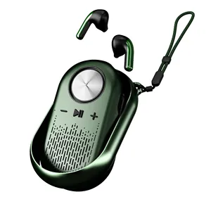 2 In 1 küçük mobil müzik Dj Loud Stereo mavi diş kulakiçi ve hoparlör kutusu Mini açık kablosuz taşınabilir BT hoparlör