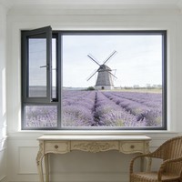 Fenêtres à battants modernes en aluminium à double vitrage, anti-ouragan, insonorisées, garantie 5 ans pour les portes et fenêtres de maison