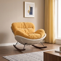 Fauteuil à bascule moderne surdimensionné en tissu - Chaise longue confortable d'origine chinoise, modèle BS1949, pour salon, maison, hôtel